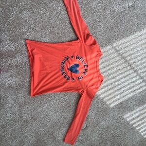 Kids Coral Long-Sleeve Rash Guard - Believe in Kindness